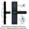 1023-Fechadura Eletronica Eletroima Kit 5 em 1 Digital Biometrica Lançamento